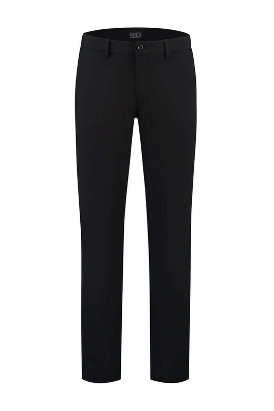 Pantalon comfort stretch zwart MixMatch, zwarte broek met comfort-stretch en zakken voor bewegingsvrijheid.