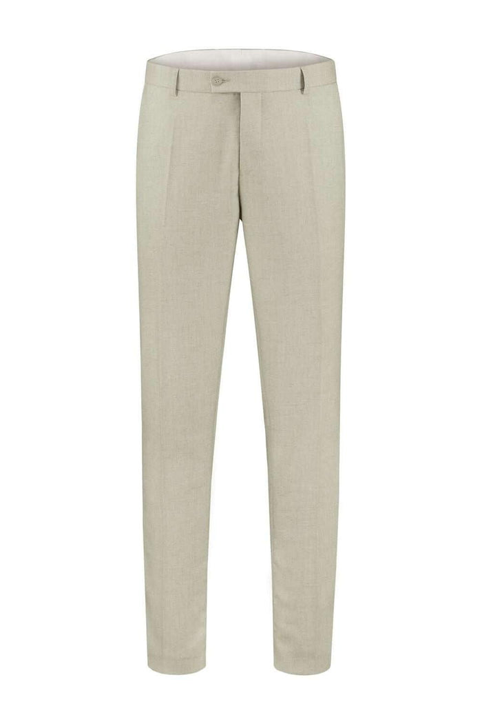 Pantalon lichtgroen, lichte katoen-linnen broek met praktische zakken en ademend comfort.