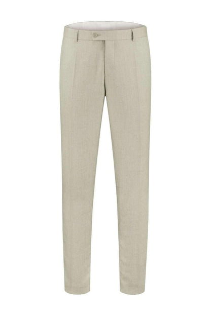 Pantalon lichtgroen, lichte katoen-linnen broek met praktische zakken en ademend comfort.