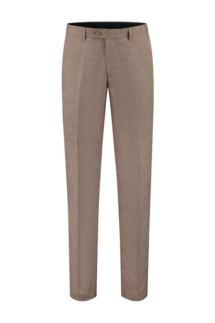 Pantalon linnenlook bruin