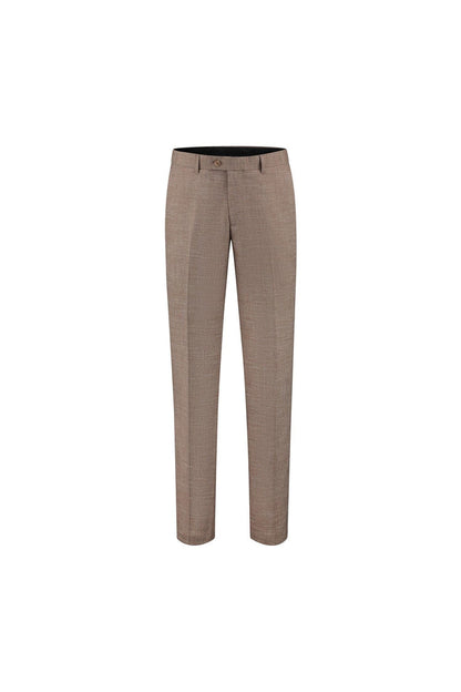 Pantalon linnenlook bruin