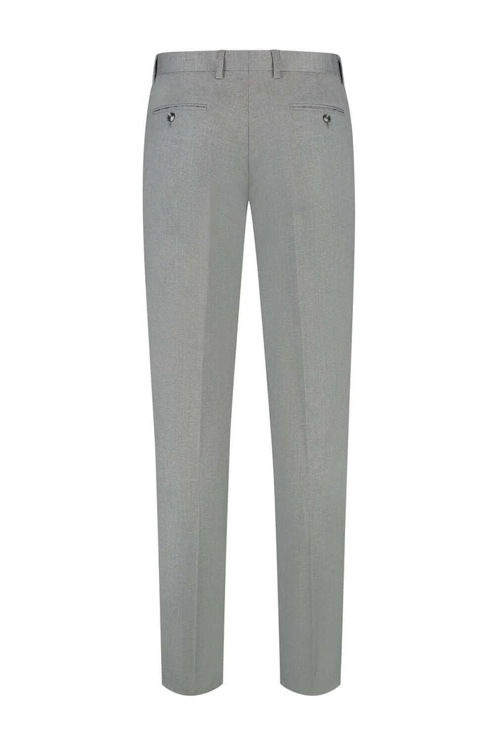 Pantalon linnenlook grijs
