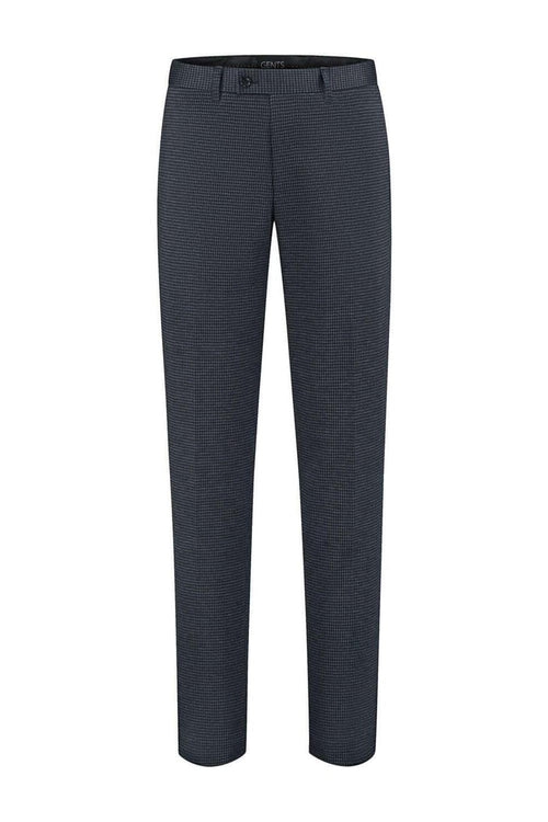 Pantalon miniruit blauw-grijs