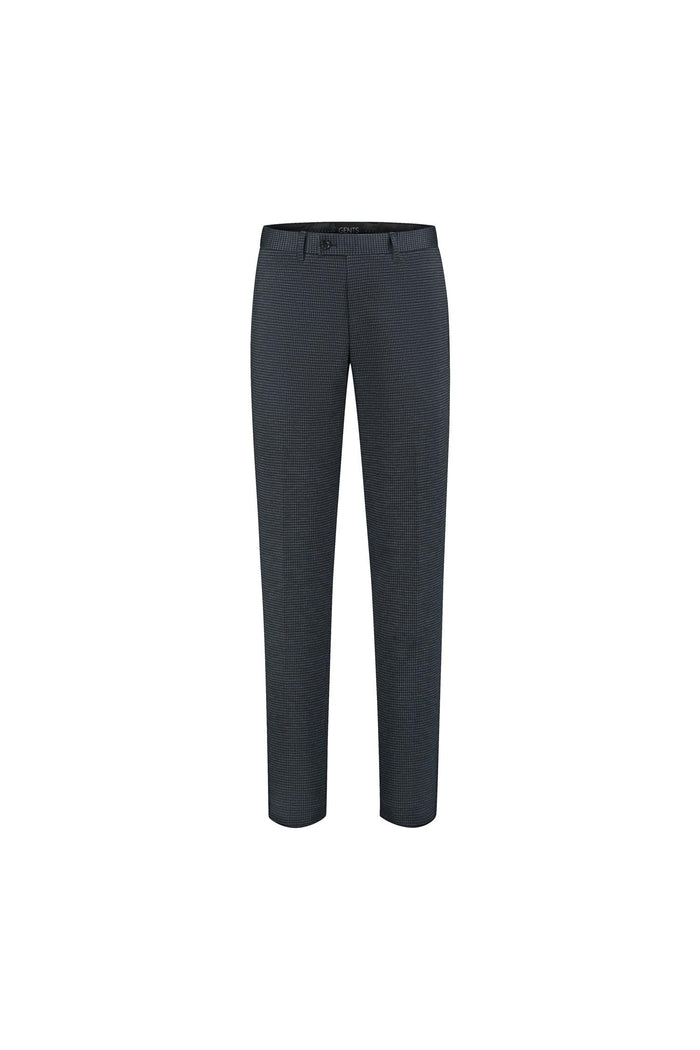 Pantalon miniruit blauw-grijs