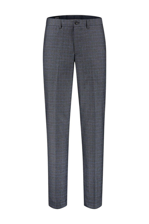 Pantalon Prince de Galle, grijze pantalon met Prince de Galle patroon en ritssluiting, stijlvolle en moderne broek.