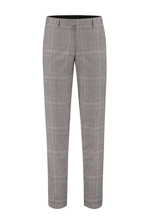 Pantalon ruit grijsbruin