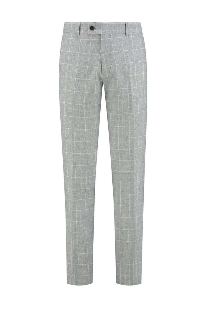 Pantalon ruit lichtgrijs