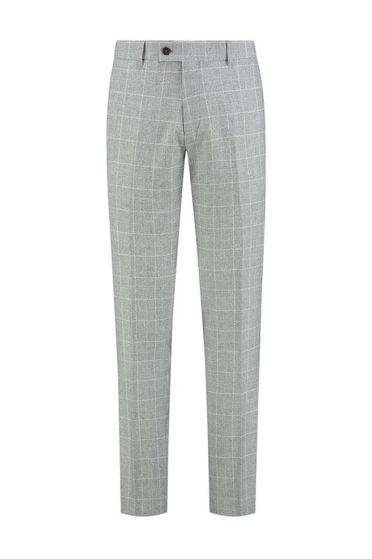 Pantalon ruit lichtgrijs