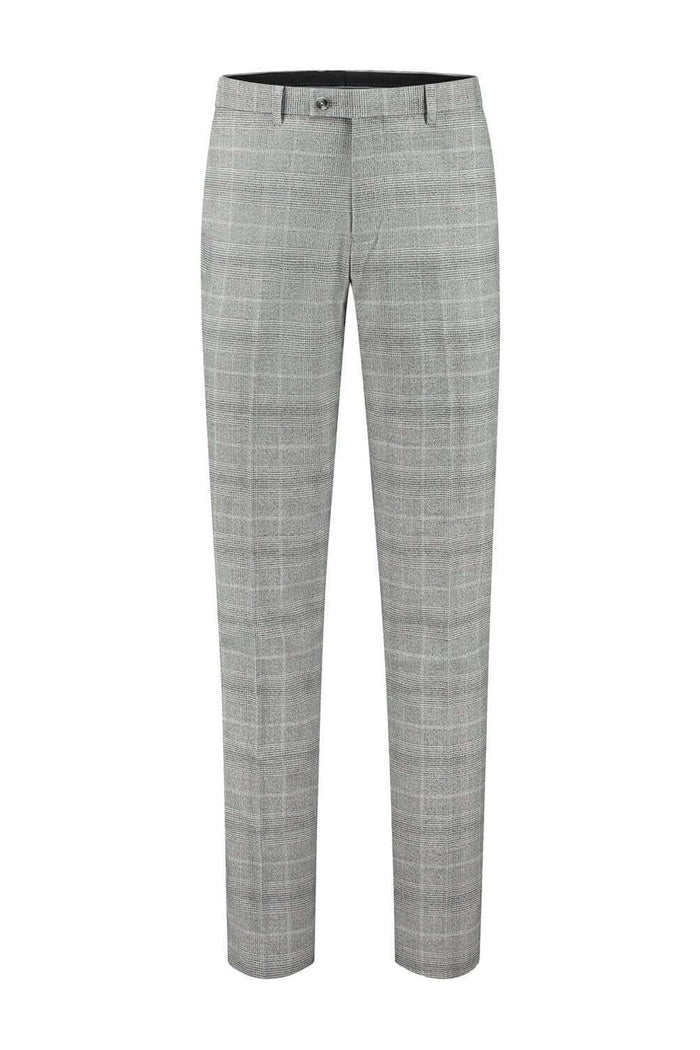 Pantalon ruit lichtgrijs