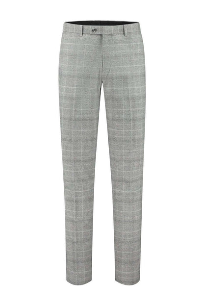 Pantalon ruit lichtgrijs