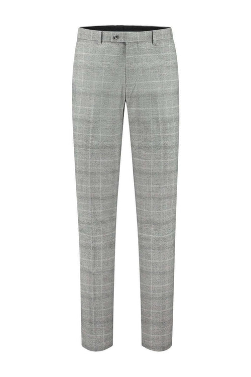 Pantalon ruit lichtgrijs