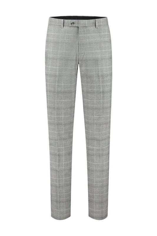 Pantalon ruit lichtgrijs