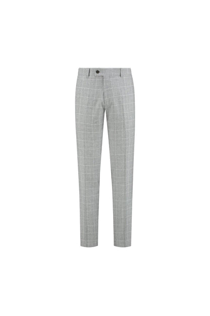 Pantalon ruit lichtgrijs