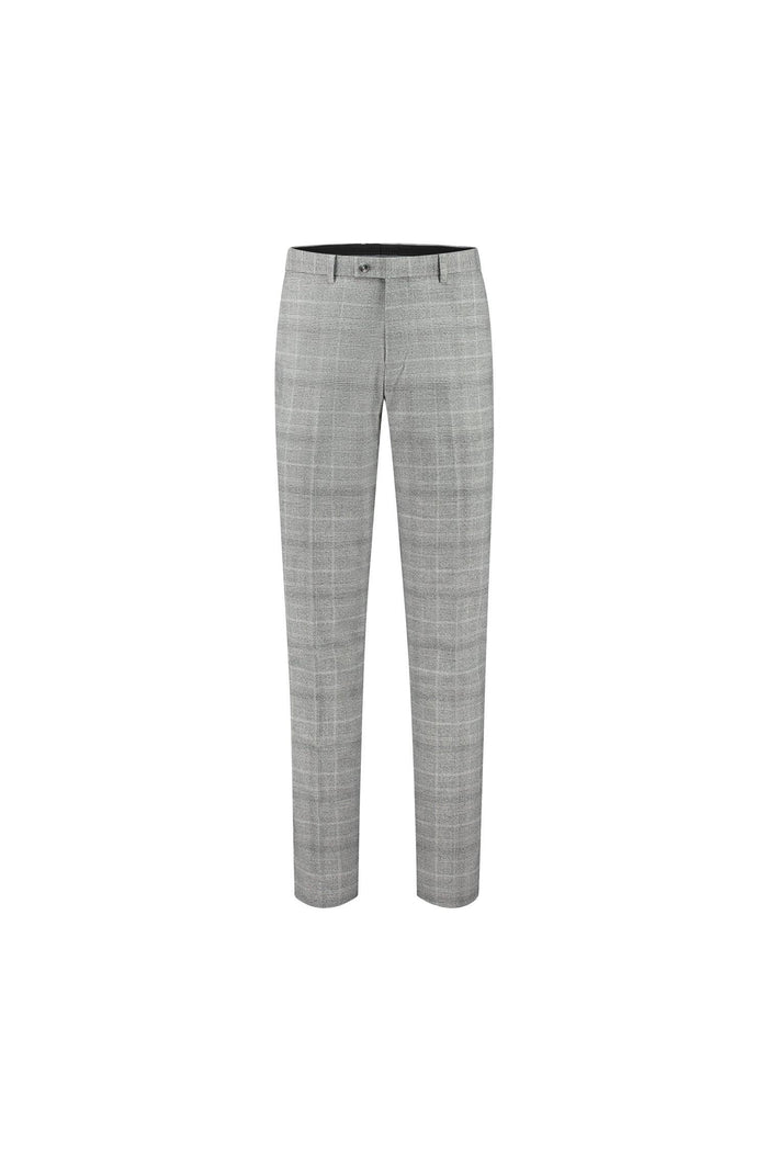 Pantalon ruit lichtgrijs