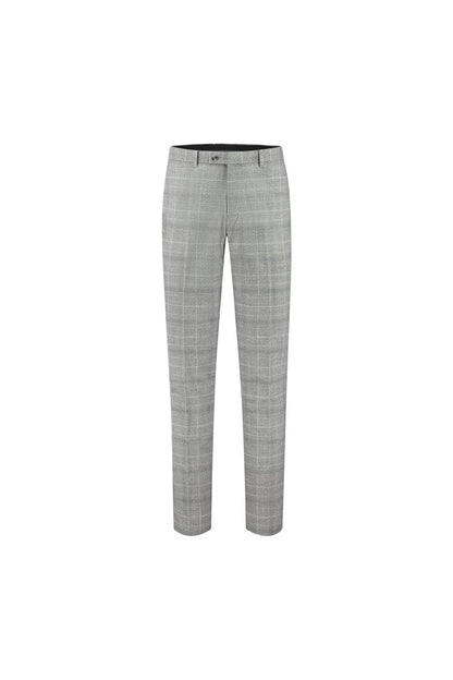 Pantalon ruit lichtgrijs