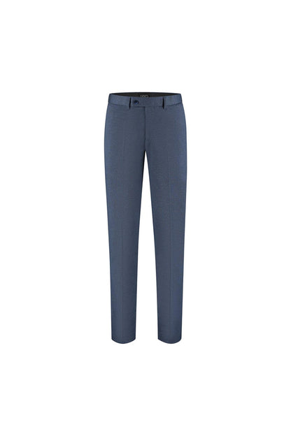 Pantalon stretch birdseye blauw