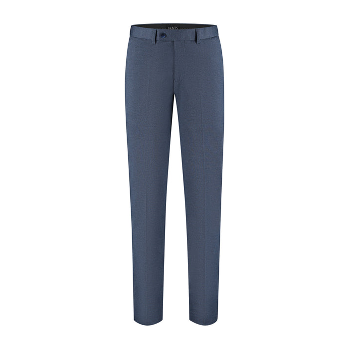 Pantalon stretch birdseye blauw