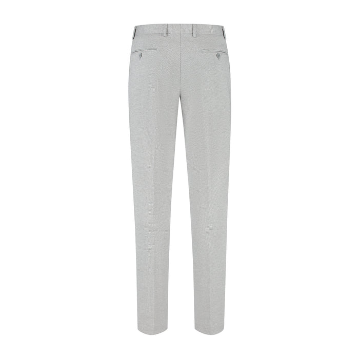 Pantalon stretch lichtgrijs, lichtgrijze stretchbroek met draagcomfort en subtiele details.
