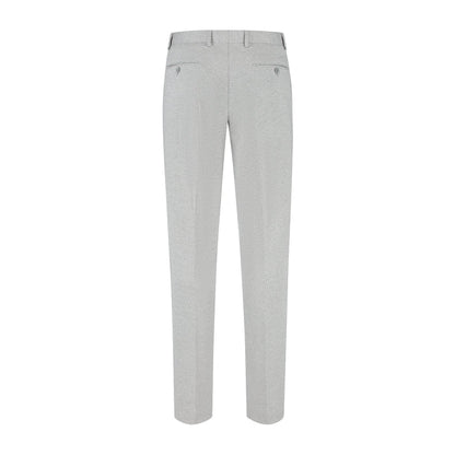 Pantalon stretch lichtgrijs, lichtgrijze stretchbroek met draagcomfort en subtiele details.