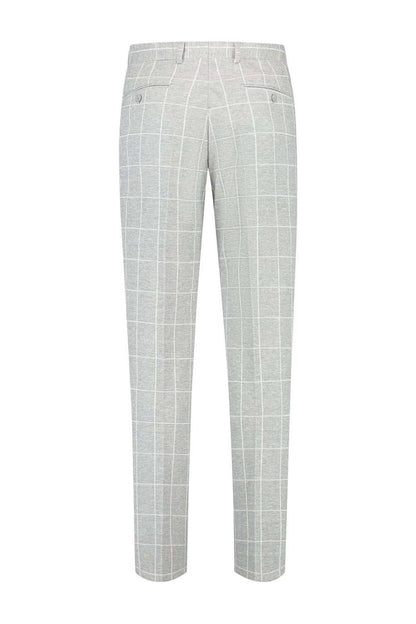 Pantalon windowpane grijs