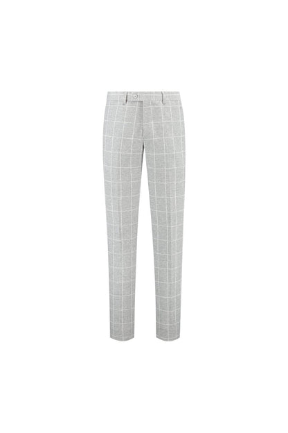 Pantalon windowpane grijs