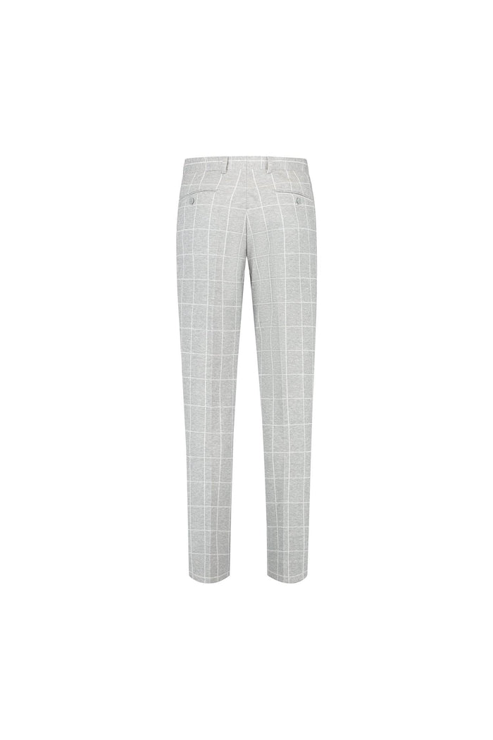 Pantalon windowpane grijs