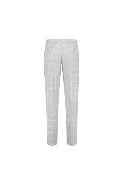 Pantalon windowpane grijs