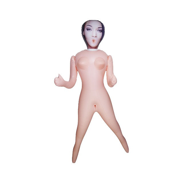 Păpușă gonflabilă B-SERIES Isaura Love Doll, bust conturat, 3 orificii pentru penetrare, mărime naturală, șatenă
