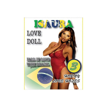Păpușă gonflabilă B-SERIES Isaura Love Doll, bust conturat, 3 orificii pentru penetrare, mărime naturală, șatenă