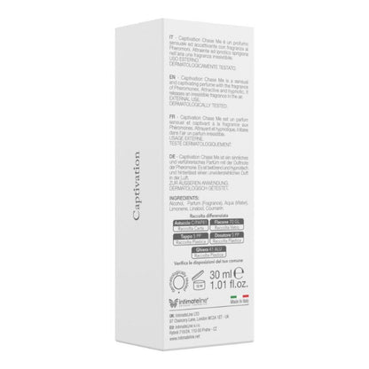 Parfum cu feromoni pentru femei CAPTIVATION Chase Me, cu note citrice, florale și dulci, alb, 30 ml