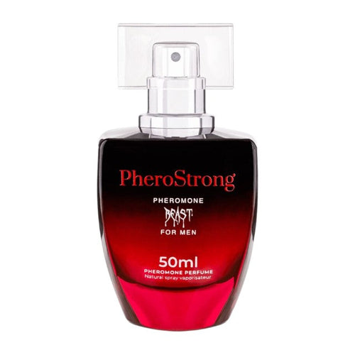 Parfum cu feromoni PHEROSTRONG Beast, pentru bărbați, cu note de piper picant, mentă și lemn de santal, 50 ml