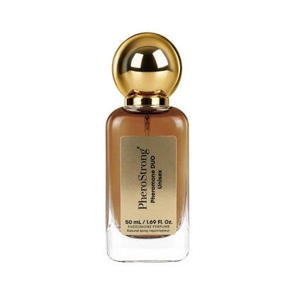 Parfum cu feromoni PHEROSTRONG Duo, unisex, cu note de bergamotă, OUD, floare de portocal și vanilie, 50 ml