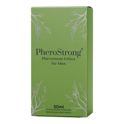 Parfum cu feromoni PHEROSTRONG Entice, pentru bărbați, cu note de bergamotă, floare de portocal și patchouli, 50 ml
