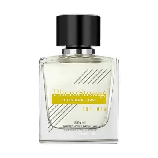 Parfum cu feromoni PHEROSTRONG Just For Men, pentru bărbați, note de portocală, rozmarin și mosc alb, 50 ml