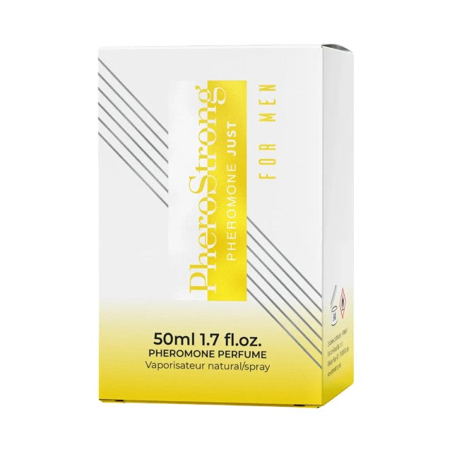 Parfum cu feromoni PHEROSTRONG Just For Men, pentru bărbați, note de portocală, rozmarin și mosc alb, 50 ml