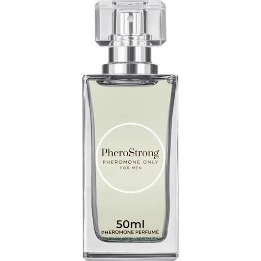 Parfum cu feromoni PHEROSTRONG Only For Men, pentru bărbați, note de mandarină, cedru și mosc alb, 50 ml