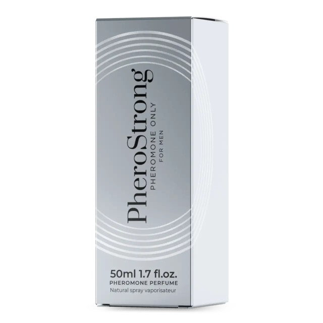 Parfum cu feromoni PHEROSTRONG Only For Men, pentru bărbați, note de mandarină, cedru și mosc alb, 50 ml