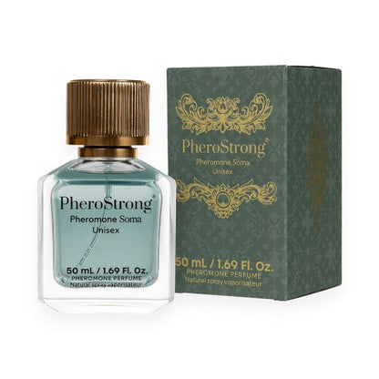 Parfum cu feromoni PHEROSTRONG Soma, unisex, cu note de tutun, cafea neagră și lemn de santal, 50 ml