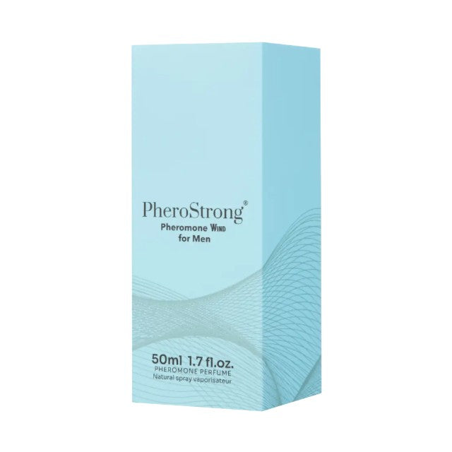 Parfum cu feromoni PHEROSTRONG Wind For Men, pentru bărbați, note de angelica, bergamotă și mosc, 50 ml