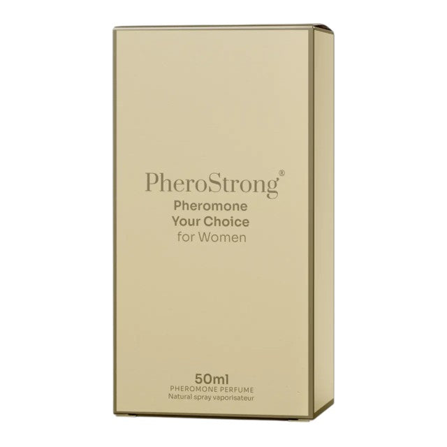 Parfum cu feromoni PHEROSTRONG Your Choice, pentru femei, cu note de mango, bergamotă și iasomie, 50 ml