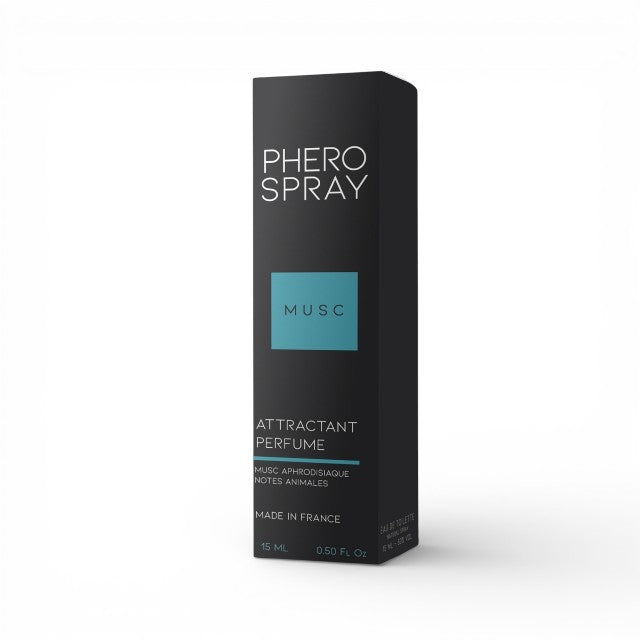 Parfum cu feromoni RUF Phero Spray, pentru bărbați, note de mosc, cu accente afrodisiace, 15 ml
