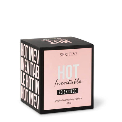 Parfum cu feromoni SEXITIVE Hot Inevitable - So Excited, pentru femei, note de flori de portocal, cafea și vanilie, 100 ml