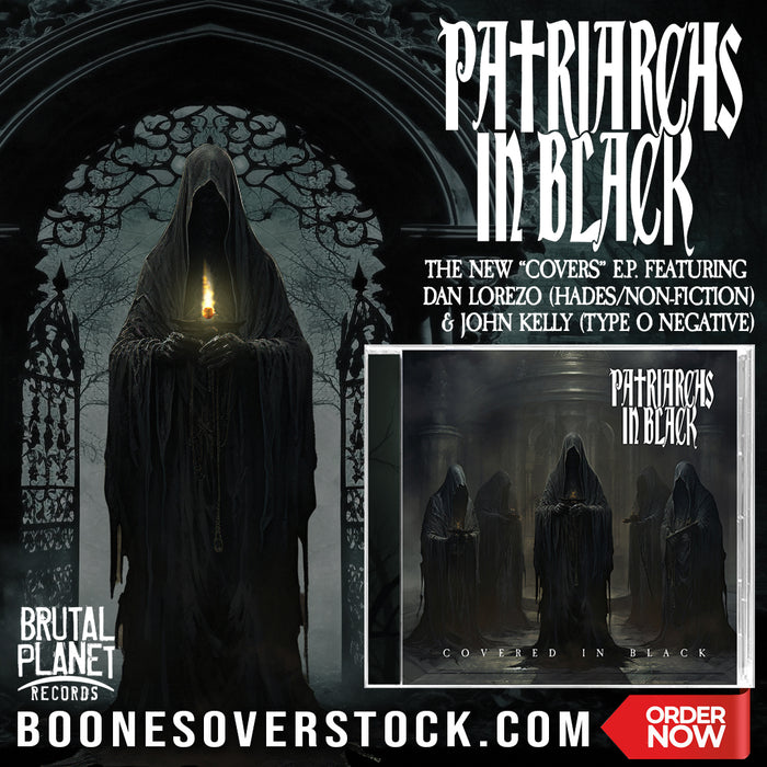 Patriarchs in Black - Covered in Black (CD, 2024, Brutal Planet) Hades guitarist + Type O Negative drummer doomy metal