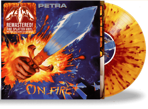 PETRA - ON FIRE! (*New-Vinyl) FIRE SPLATTER VINYL w/POSTER, 2022 GIRDER RECORDS, LIMITED RUN
