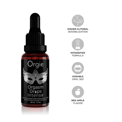 Picaturi gel intim ORGIE Orgasm Drops Intense, stimulare clitoris si excitare, 30 ml