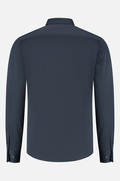 Pique structure stretch navy
