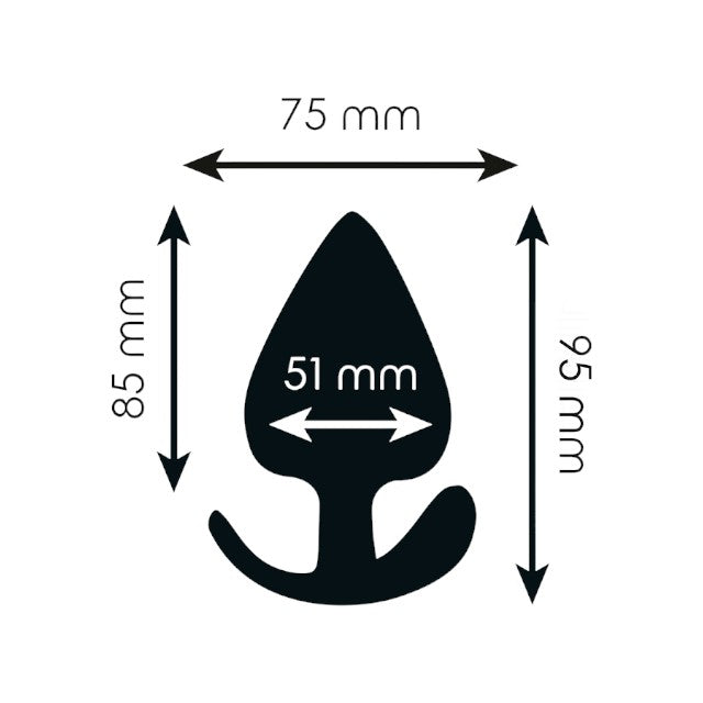 Plug anal ADDICTED TOYS Anal Plug XL, lungime 9.5 cm, diametru 5.1 cm, din silicon, negru (mare)