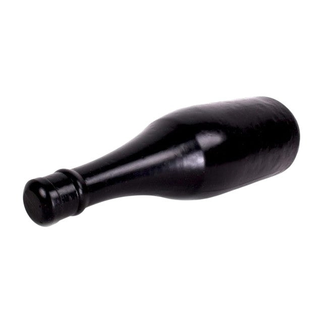 Plug anal ALL BLACK 14", în formă de sticlă de șampanie, rezistent la apă, lungime 34.5 cm, diametru 9 cm, negru