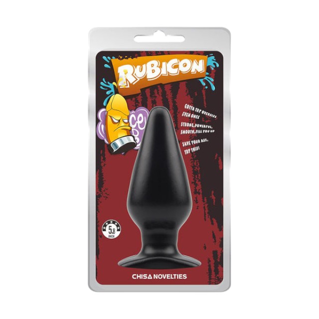 Plug anal CHISA Rubicon My Ass L, design ergonomic, rezistent la apă, lungime 14.7 cm, diametru 6 cm, negru