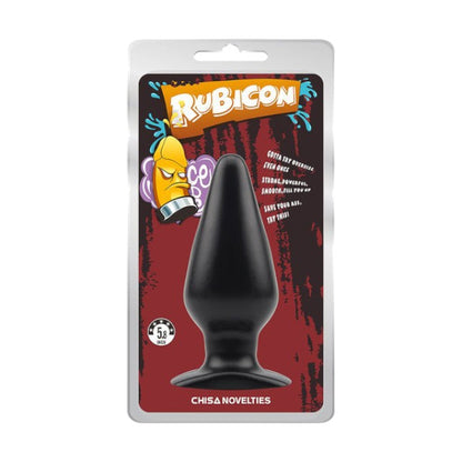Plug anal CHISA Rubicon My Ass L, design ergonomic, rezistent la apă, lungime 14.7 cm, diametru 6 cm, negru